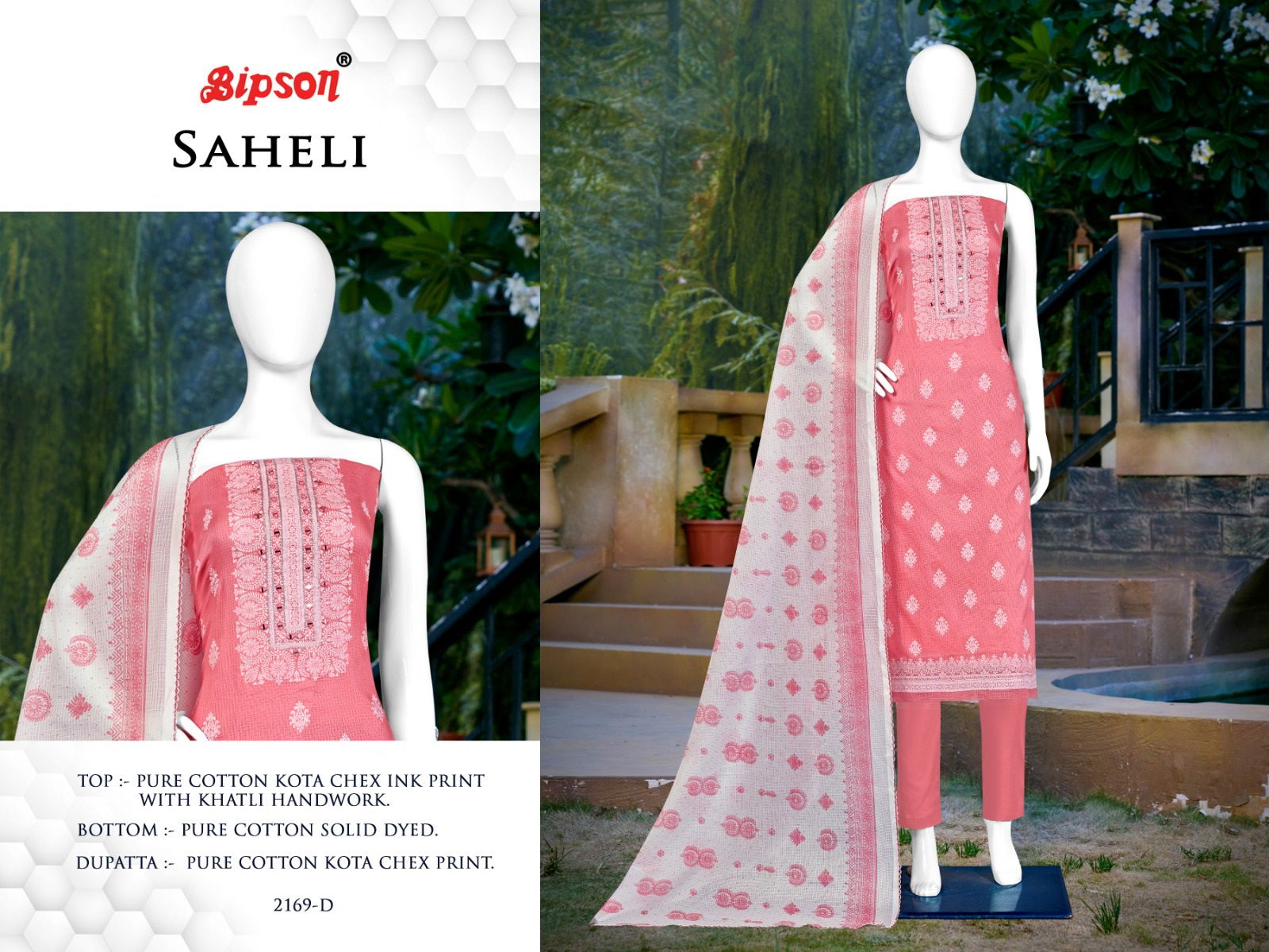 Saheli 2169 By Bipson Cotton Dress Material Catalog